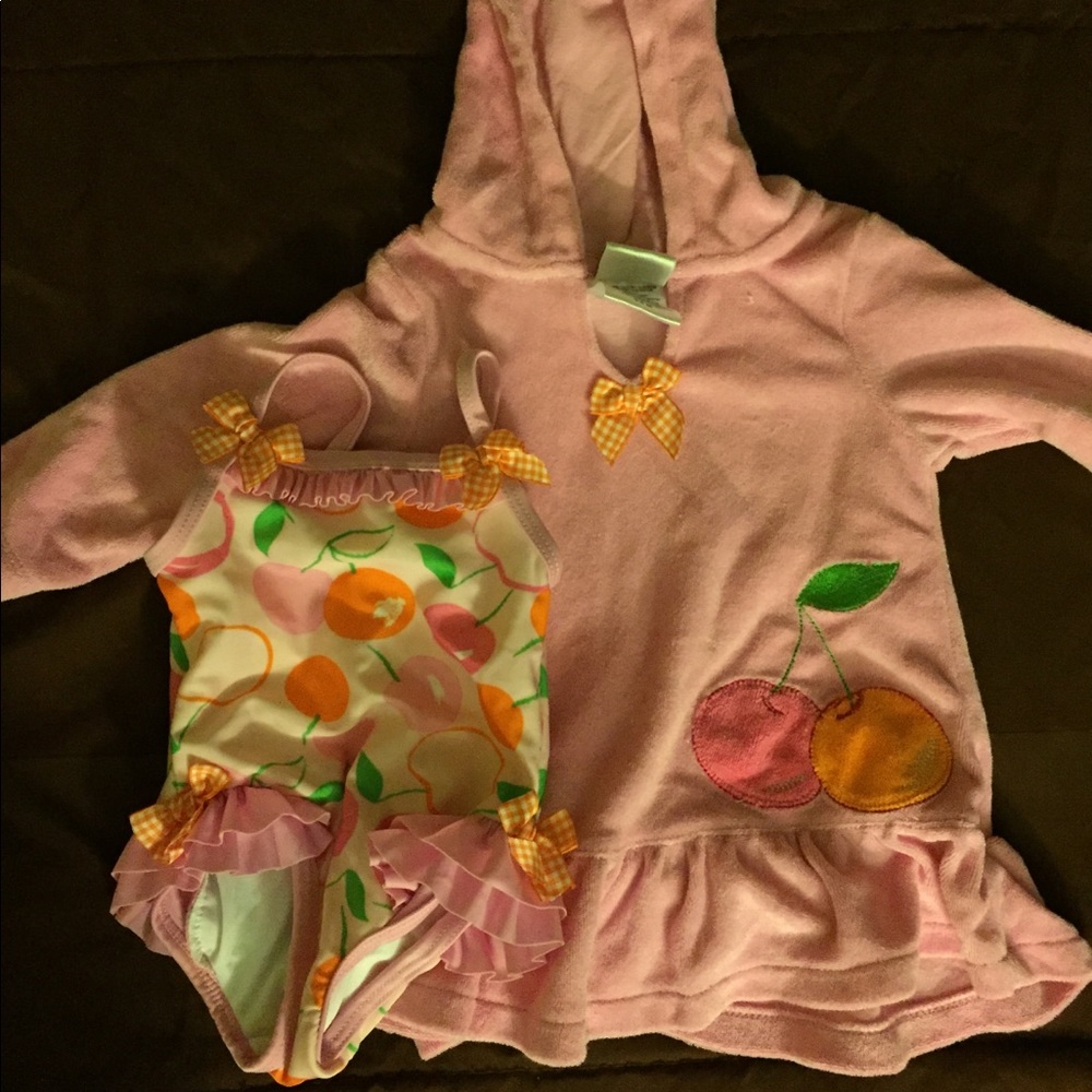 Infant bathing suit and coverup
